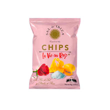 Cargar imagen en el visor de la galería, Patatas Chips con Flor de Sal de Ibiza y Rosas La Vie en Rose bolsa pequeña