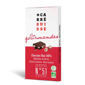 Tableta de Chocolate negro y avellanas Carré Suisse
