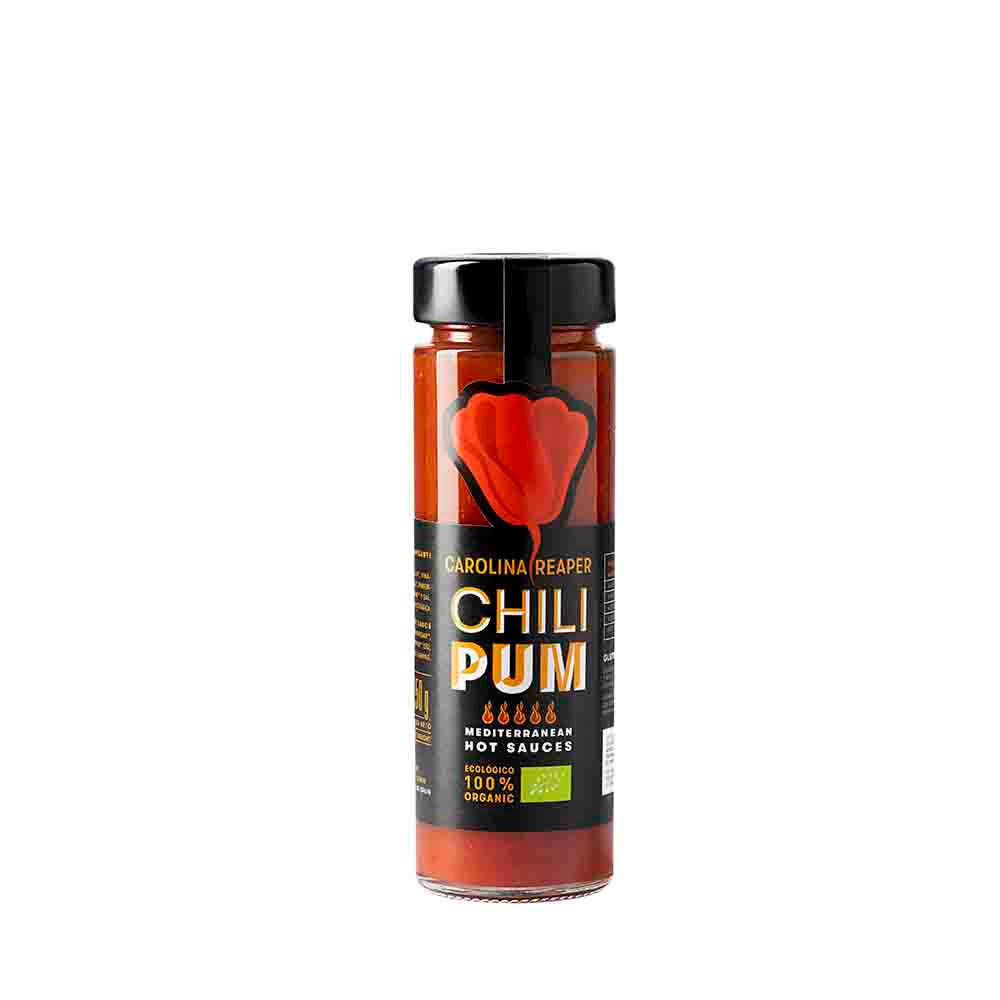 Salsa picante con pimiento Carolina Reaper Chili Pum