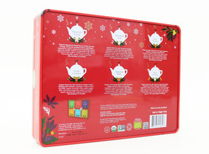 Caja Metálica roja de Tés Ecológicos Edición Limitada NAVIDAD 36 Bolsitas English Tea Shop