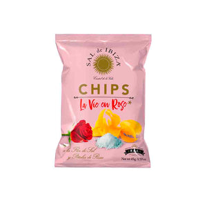 Patatas Chips con Flor de Sal de Ibiza y Rosas La Vie en Rose bolsa pequeña