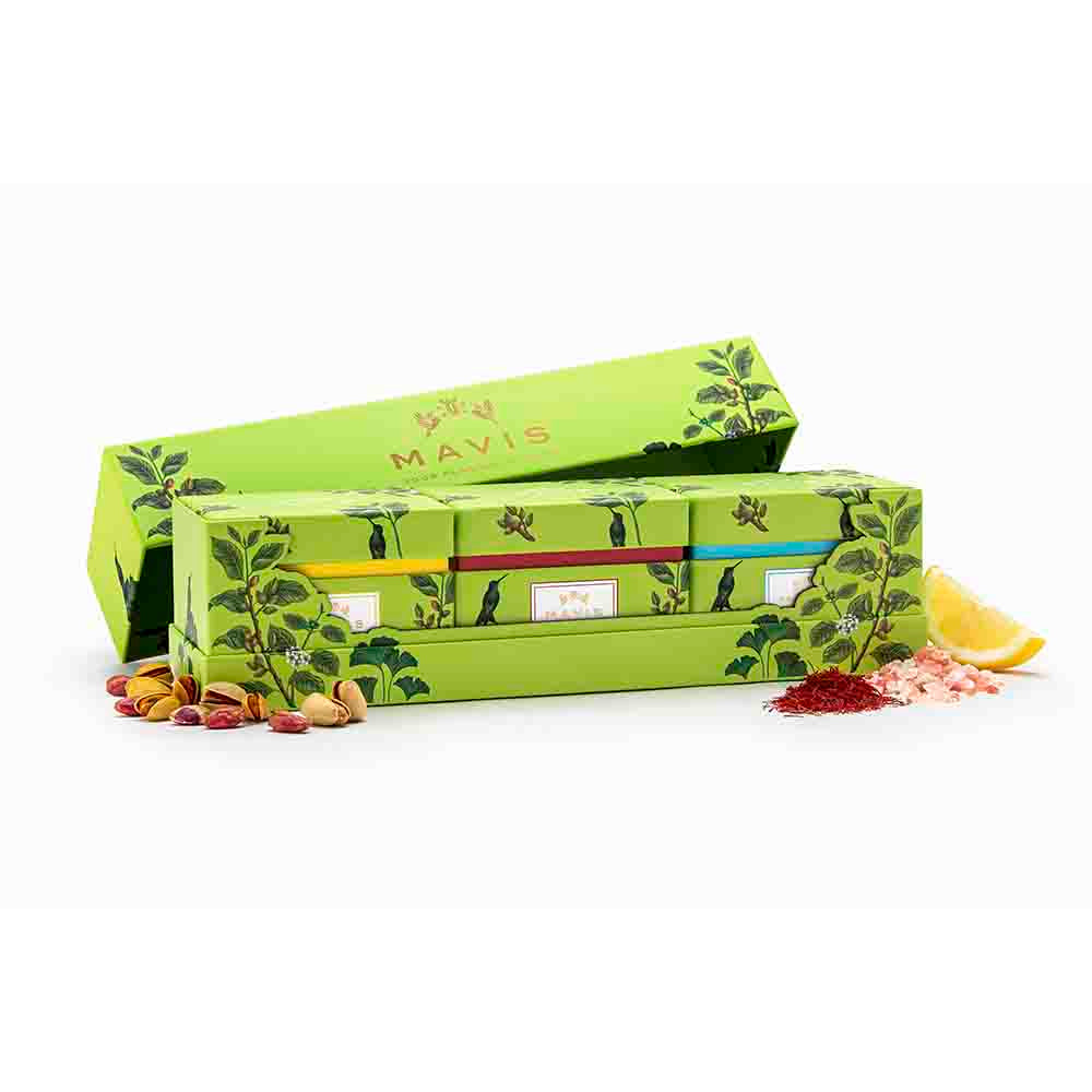 Caja regalo 3 cajas de pistachos Mavis