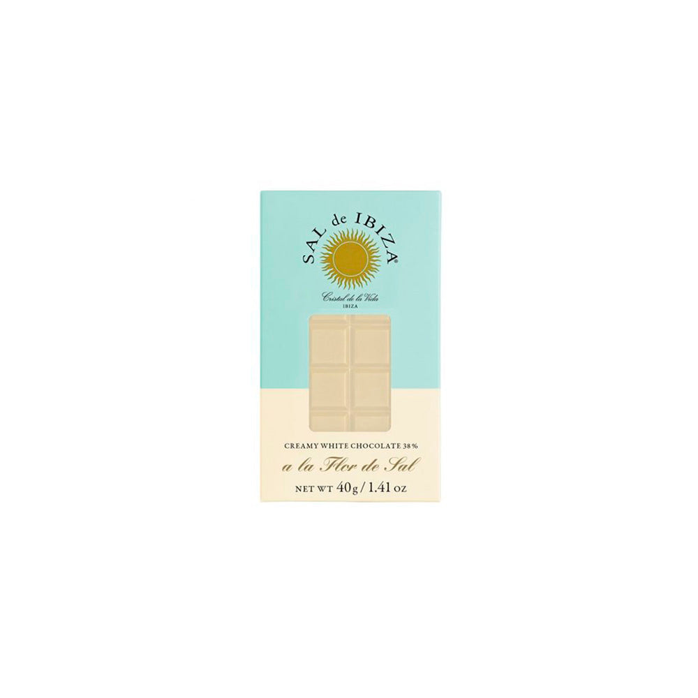 Mini Tableta de Chocolate Blanco con Flor de Sal de Ibiza
