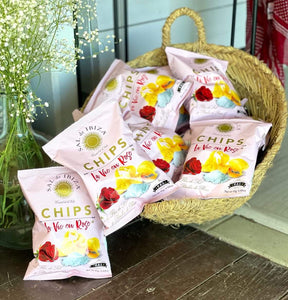 Patatas Chips con Flor de Sal de Ibiza y Rosas La Vie en Rose